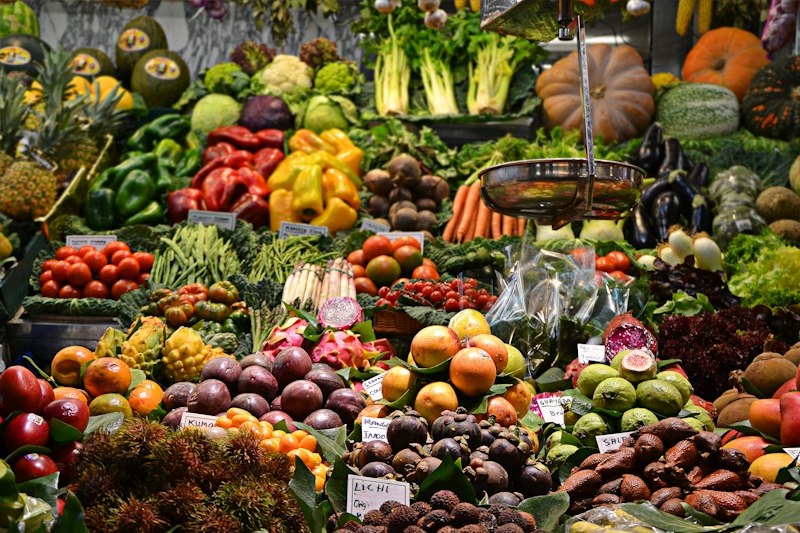 Vegetables market zero waste